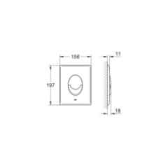 Grohe Gömme Rezervuar Kumanda Paneli ABS Krom - 38505000