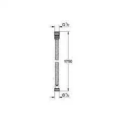 Grohe Metal Twistfree Duş Spiral Hortumu 175 cm - 28025000